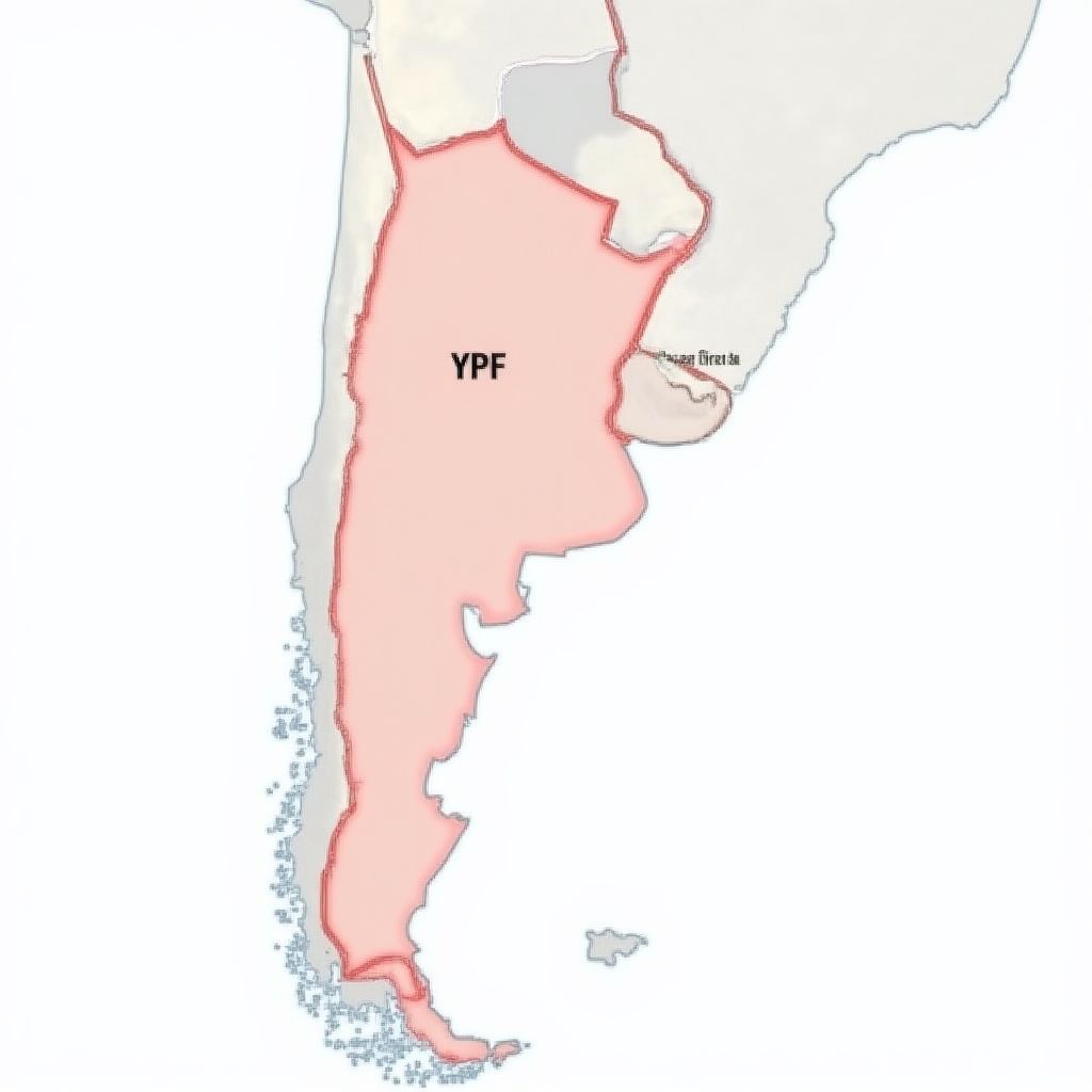 Mapa de cobertura de YPF en Argentina